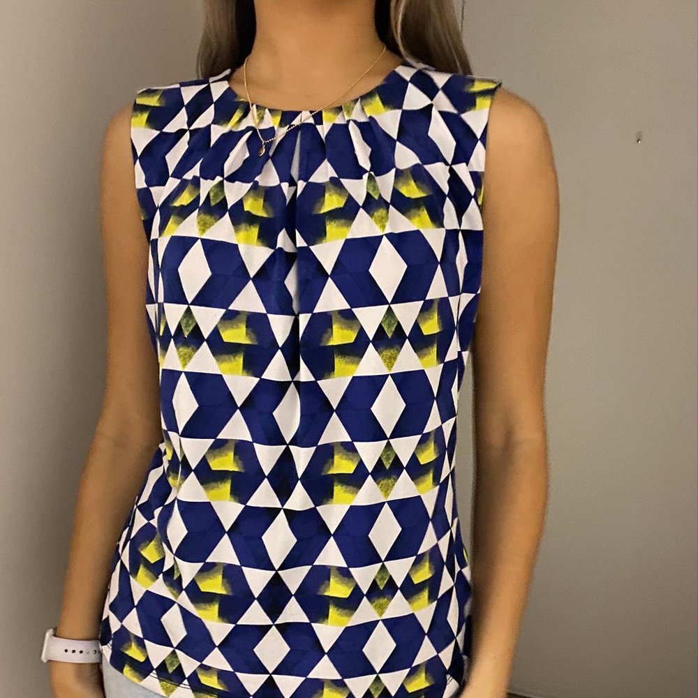 Pleated sleeveless Calvin Klein top